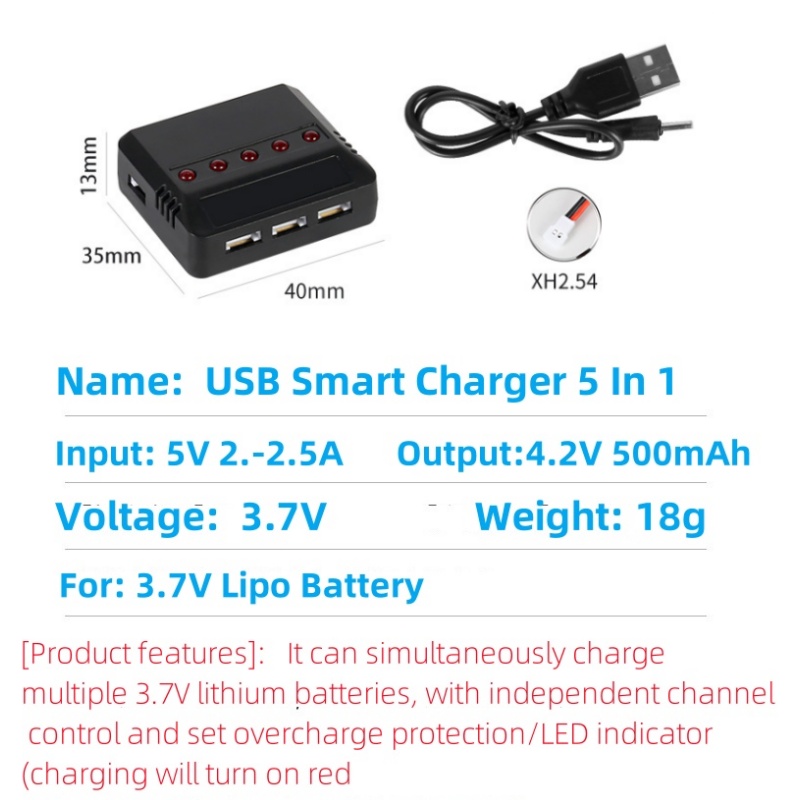 Syma X5HW X5HC X5C X5SW 3.7V 5 - Rc Helicopter Charger recensie en prijs