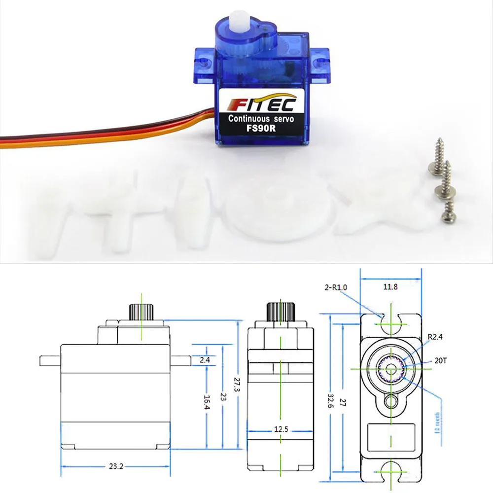 Feetech Mini FS90R Micro Servo - Rc Helicopter Motor recensie en prijs