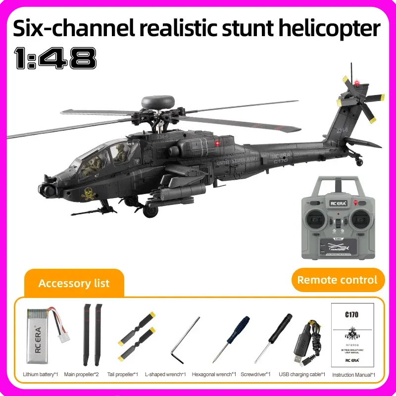 Nieuw in voorraad RC Era AH-64 - Rc Helicopter Single Rotor recensie en prijs