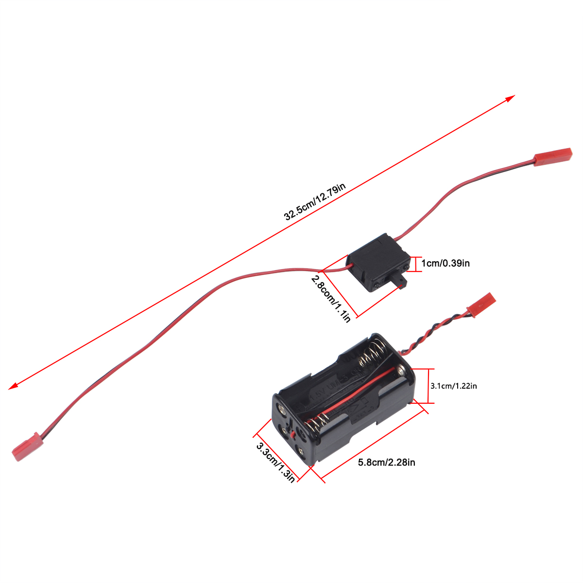 4-cel AA-batterijcontainer JST - Rc Helicopter Nitro recensie en prijs